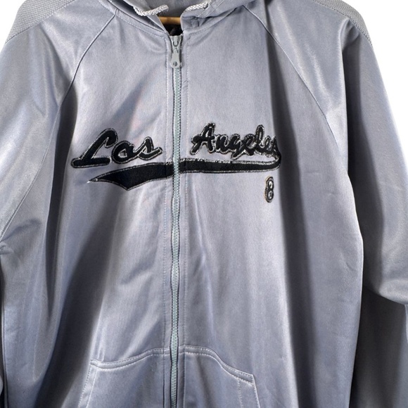 Vintage Y2K Los Angeles Zip Hoodie | Grey | Size M - Picture 6 of 15